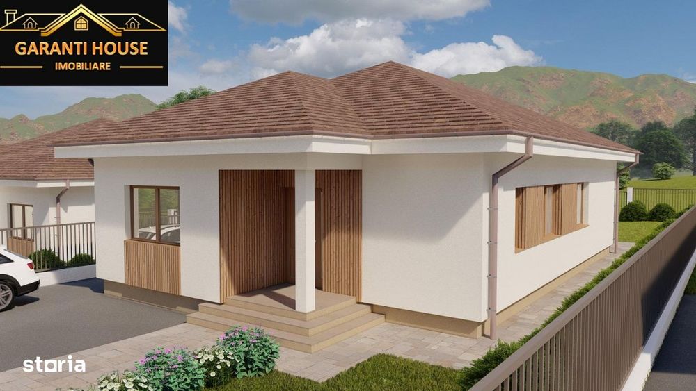 Zona Vrancei, casa pe un singur nivel, semifinisata, 173 000€