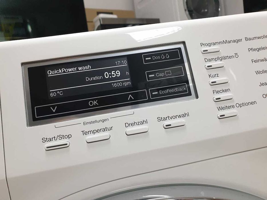 9кг - Miele - Пара - TwinDos - Подсветка - Пералня Миеле 12м Гаранция