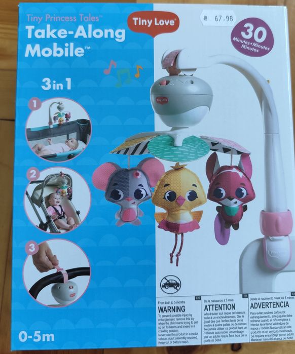TINY LOVE Музикална въртележка Take Along Mobile Tiny Princess Tales™