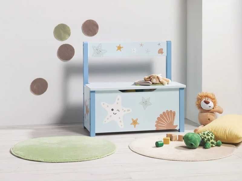 НОВИ! Детска дървена пейка с ракла