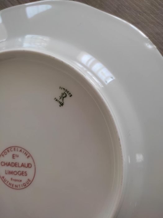 Комплект порцеланови чинии с риби за НИКУЛДЕН* Лимож* Франция*