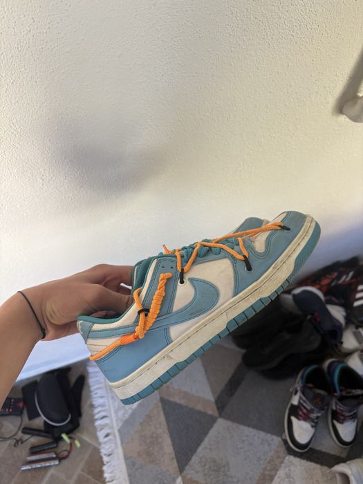 Off-White x Nike Dunk Low Baby Blue Mărimea 40