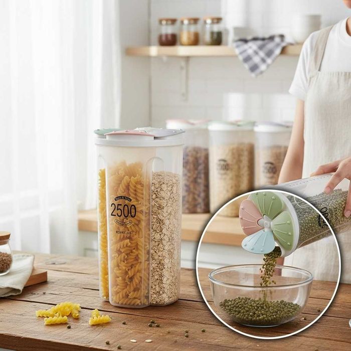 Ораганайзер за зрънени храни с 4 отделения