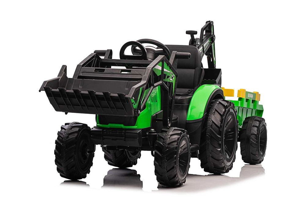 Tractoras electrica pentru copii Kinderauto 720-T 110W 24V, Green
