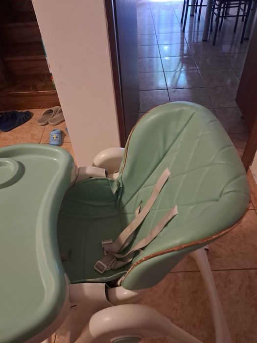 Scaun masa pliabil bebe, 3luni-8ani, verde, Primii Pasi