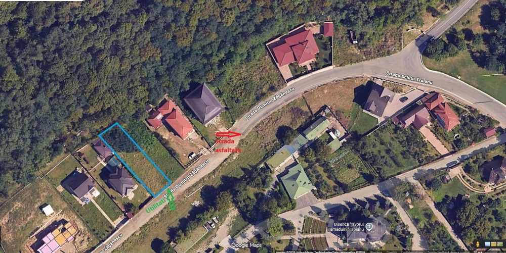 Vand teren intravilan Troianu - Ramnicu Valcea 580m2