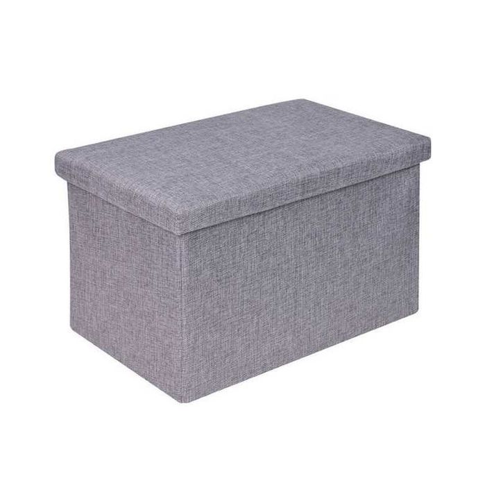 Табуретка за съхранение на багаж, дрехи, играчки, Кафяв или сив цвят