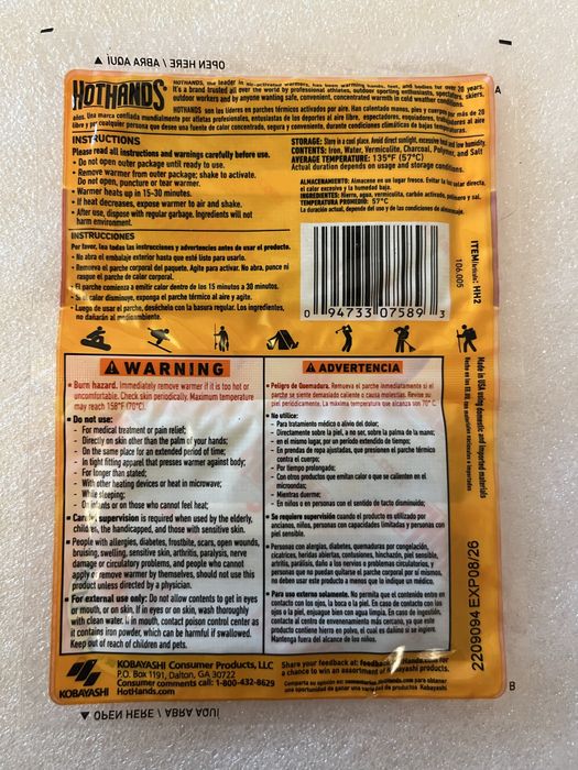 Hand warmers Hothands