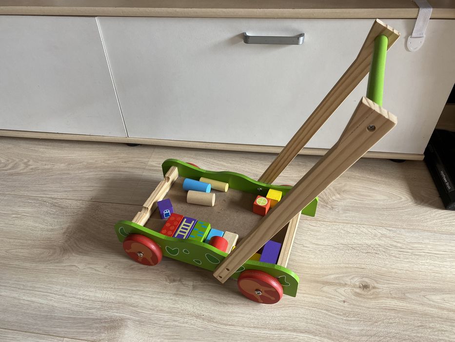 Дървена проходилка с кубчета Bigjigs