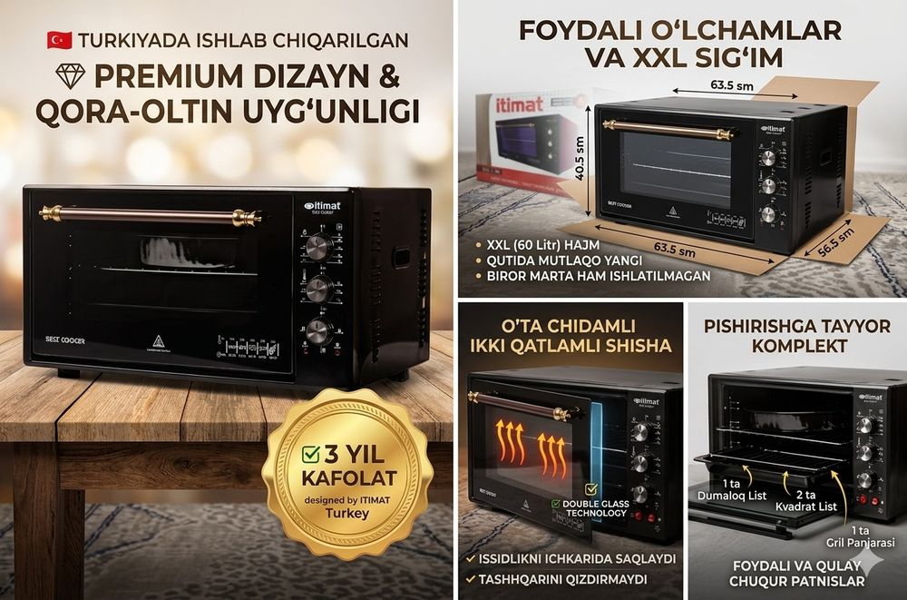 Pech ITIMAT I-60 DCGL Premium
Pech — bu kichik hajmli elektr duxovka b
