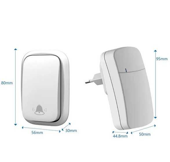 Безжичен (кинетичен) звънец, работи без батерии