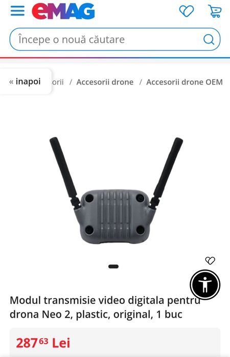 Modul transmisie video digitala pentru drona Neo 2, plastic, original, SIGILAT, transport inclus in pret