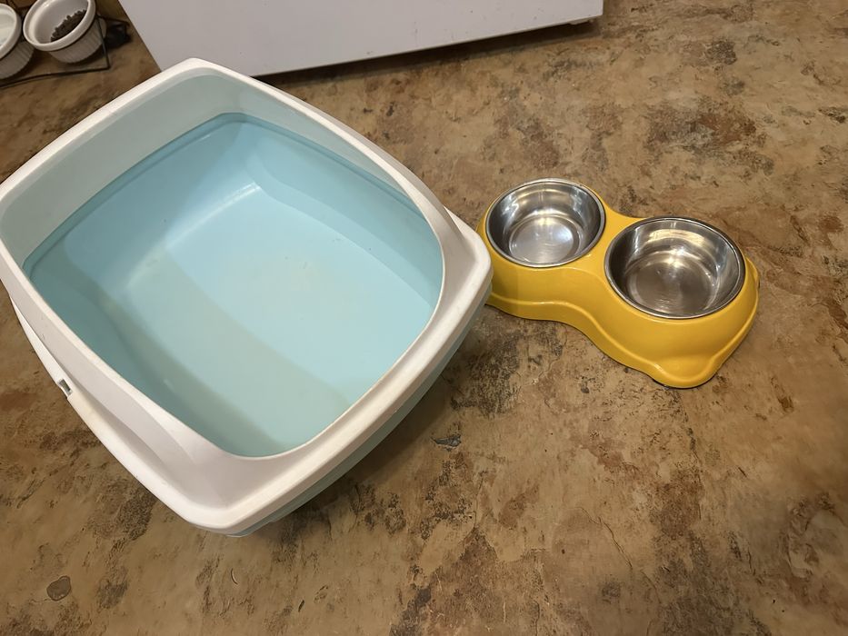 Лоток+миска для кота