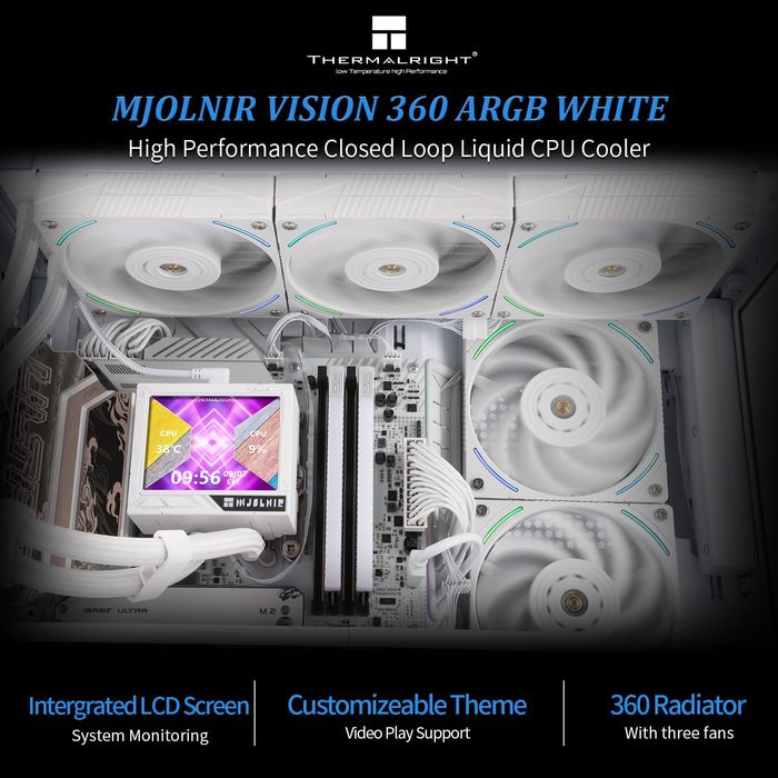 Cooler CPU Thermalright Mjolnir Vision 360 ARGB, racire lichid 360 mm
