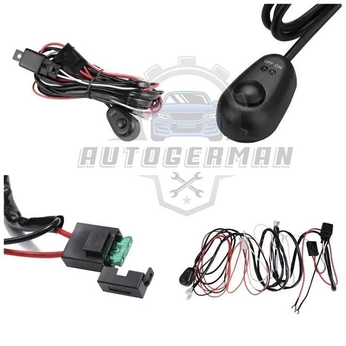 Кабели лед бар окабеляване дистанционно led bar захранване реле бутон