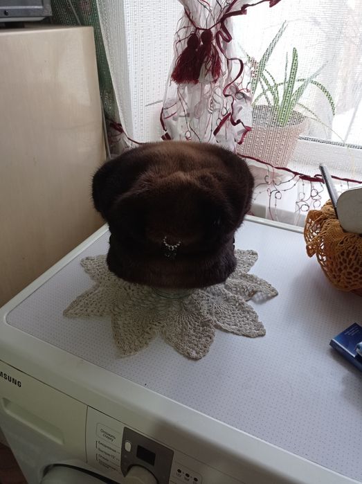 Норковая шапка теплая