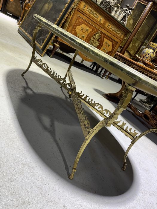 Masuta pentru cafea din bronz masiv cu blat de marmura