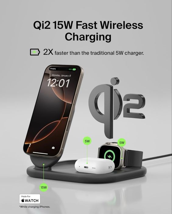 Belkin 3-in-1  Charger | Беспроводная зарядная станция для Iphone