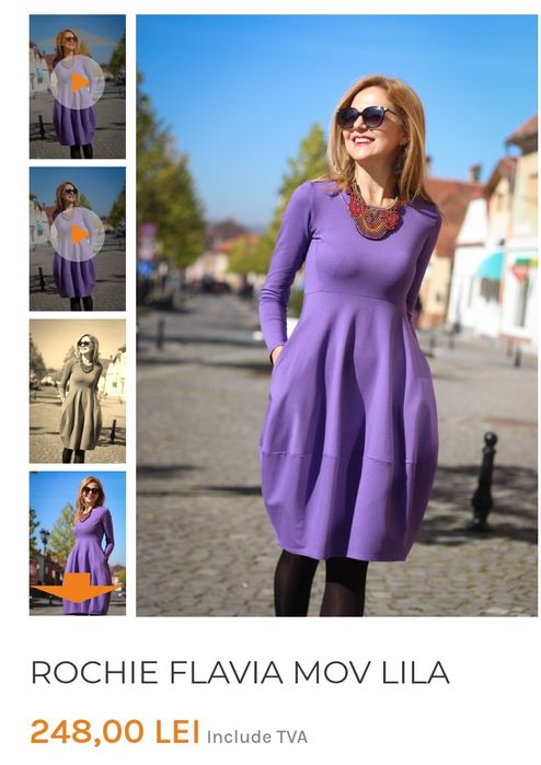 Rochie Flavia M mov lila de la Joa