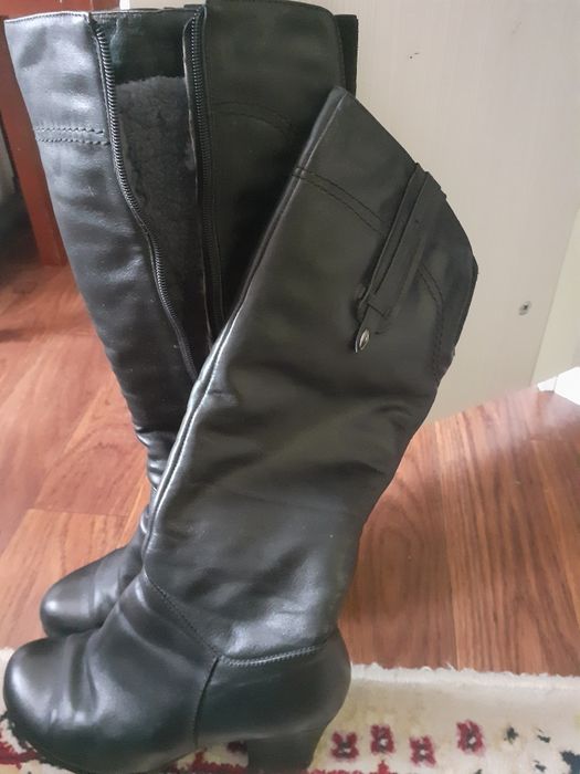 Женские сароги зимние натуральная кожа мех. натур