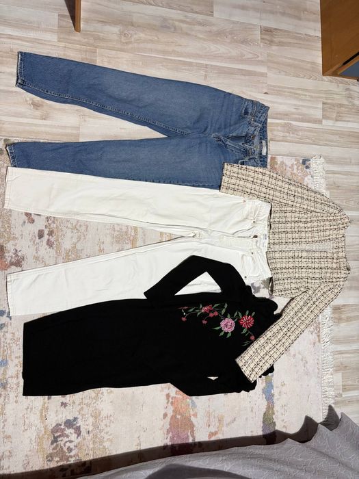 Комплект XXS панталони + рокля + късо сако