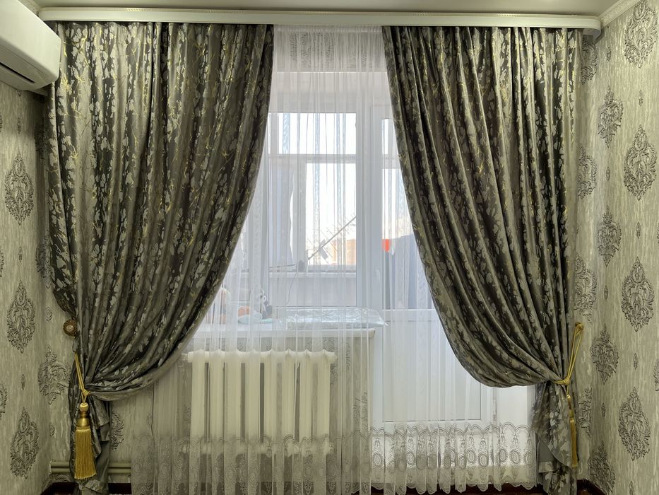 штор тюлімен сатылады