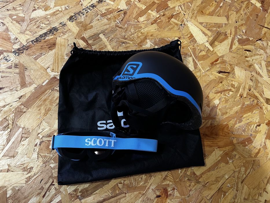 Set cască și ochelari schi copii (Grom) Salomon + Scott