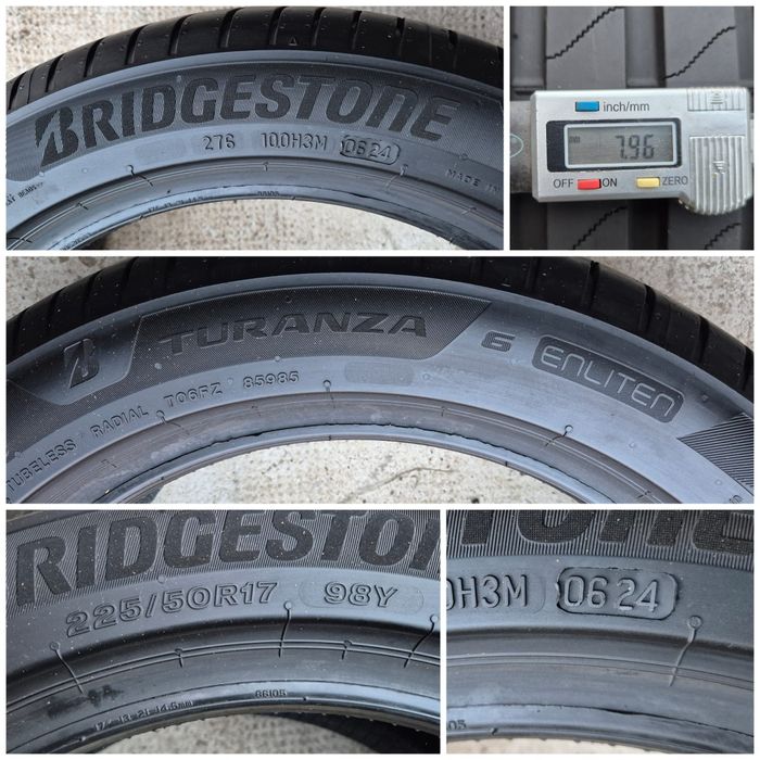 O bucată 225/50 R17 vară - una  Bridgestone Dunlop Vredestein