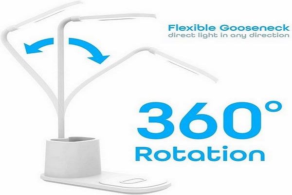 Бързо безжично зарядно с нощна лампа