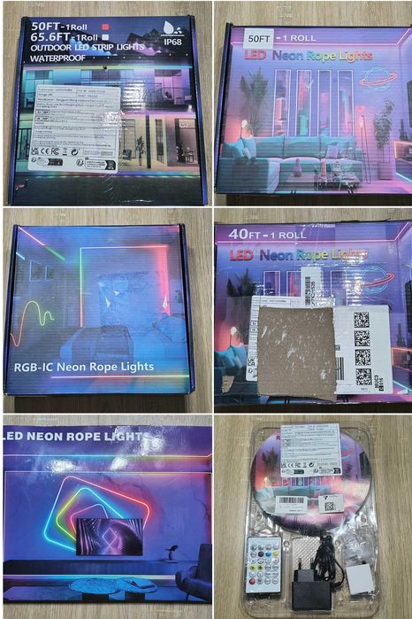 Bandă LED Neon RGB, sincronizare muzică, telecomandă, 6-20M