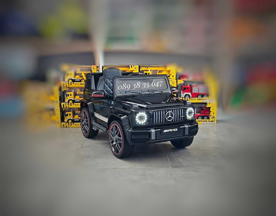 НОВО!Акумулаторен джип Mercedes G63 AMG с 12V батерия,МЕКИ ГУМИ,USB