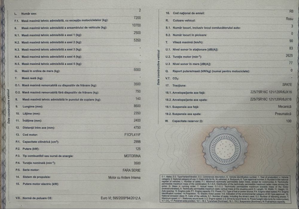 Iveco daily 72c17 variante auto