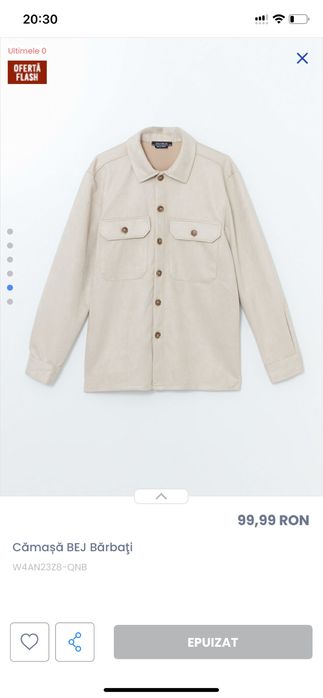 Jacheta barbati tip camasa marimea M NOUA