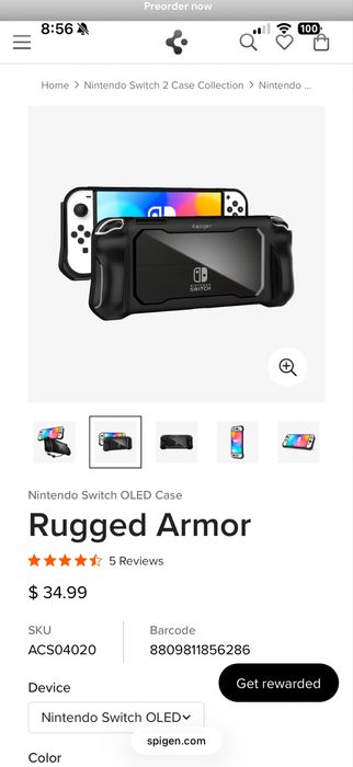 Отигинален крйс Spigen Nintendo Switch Oled