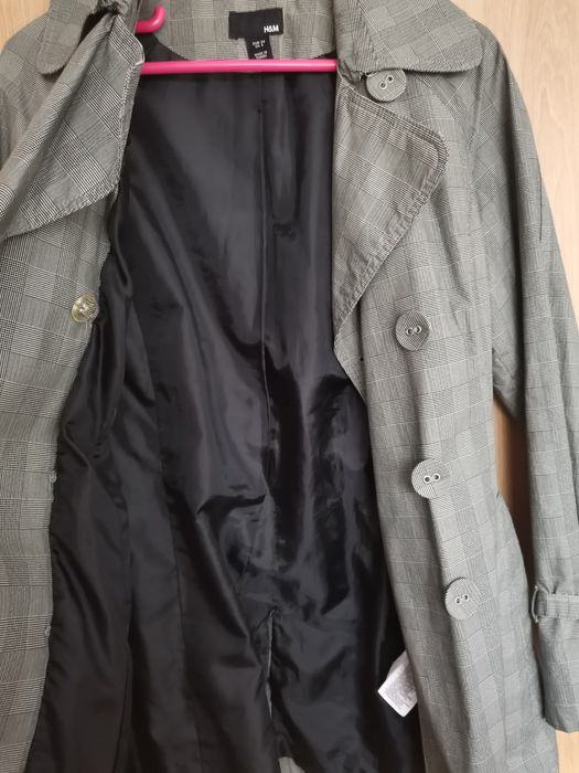 Trench-Coat H&M 34 XS, gri, model vintage