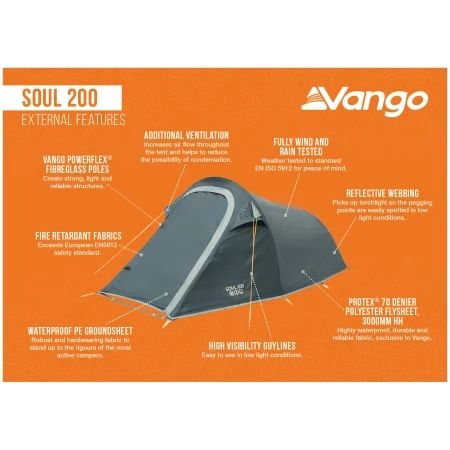 Cort 2 persoane Vango Soul 200 NOU