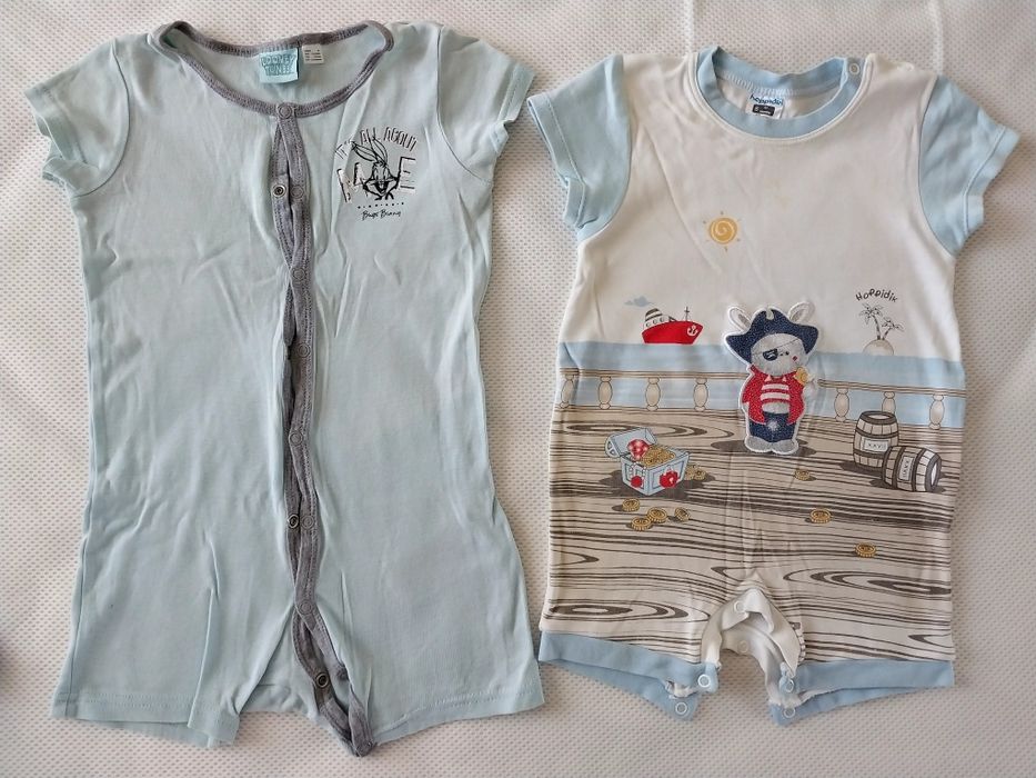 Лот летни дрехи, пижама, ромпер, 74-80, 6м - 1г