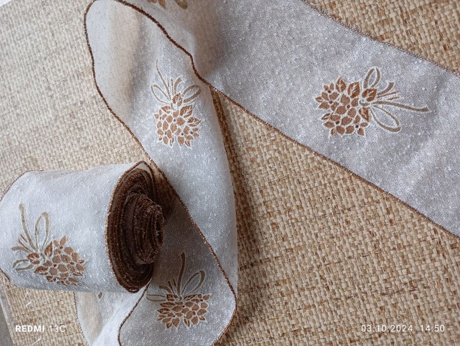 Bentiță cu flori nouă 6m/7,5 cm