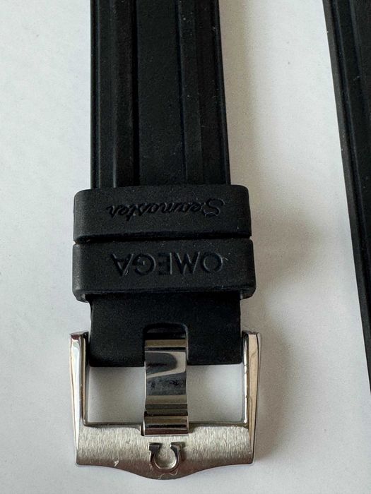 Curea silicon ceas Omega Seamaster 300 Diver Negru Albastru