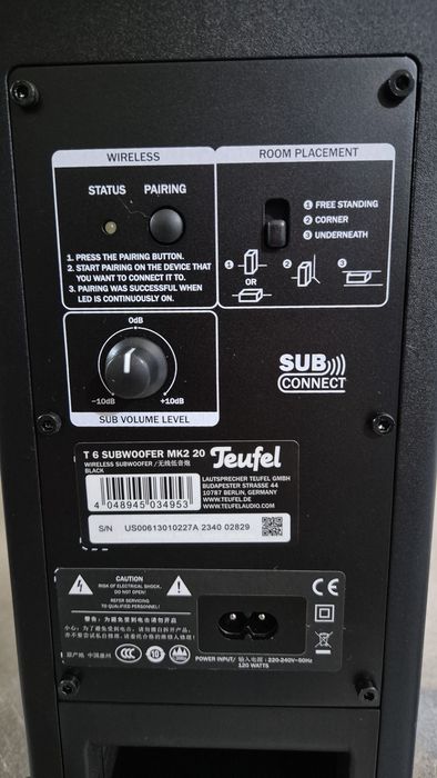 "Teufel" Cinebar one soundbar +T6 Subwoofer MK2 20