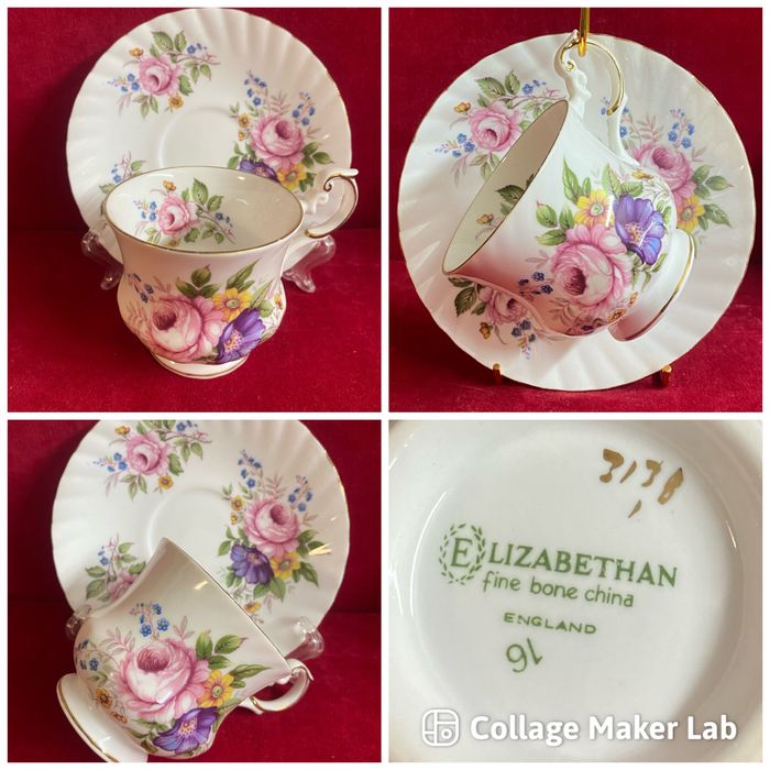 Английски порцеланови двоен сета за кафе