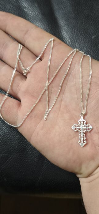 Lant si cruce argint