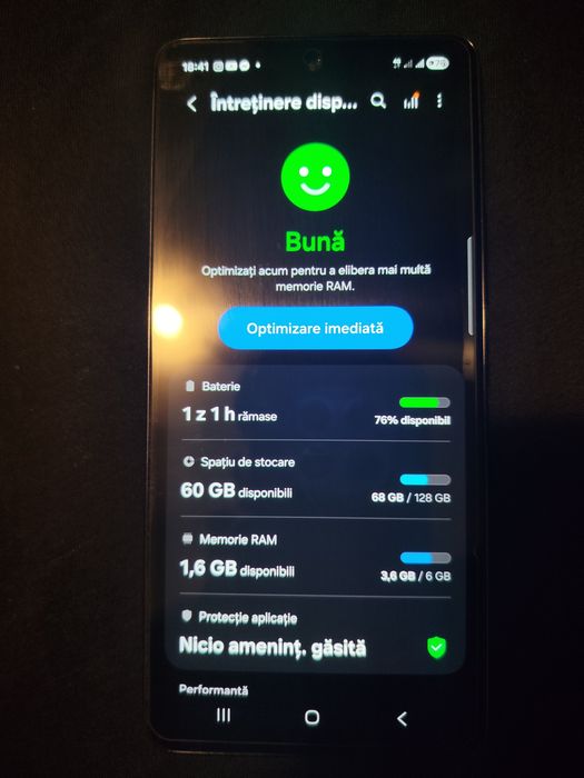 Vând Samsung a53 în stare  foarte bună 128 gb  6 ram