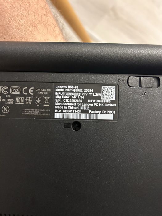 Laptop Lenovo B50-70 i3 8gb ram ssd 256gb