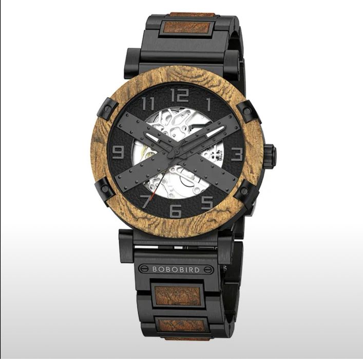 BOBO BIRD Men Wooden Luxury Automatic Mechanical Watch soat erkaklar