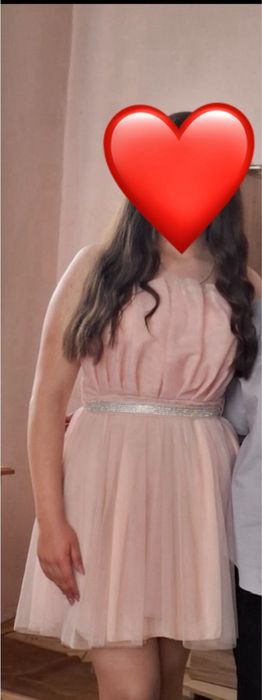 Розова рокля с колан