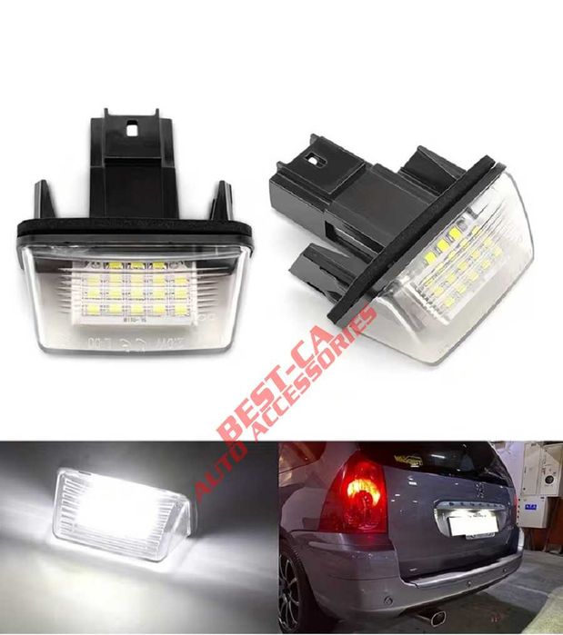 Set 2 lampi numar LED pentru Peugeot 206/207 307/308 407 Citroen C3 C4