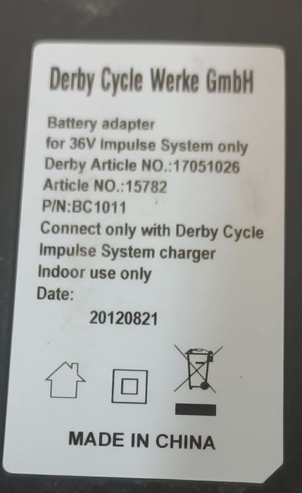 Derby Cycle ,36v 4Ah,incarcator bicicleta electrica