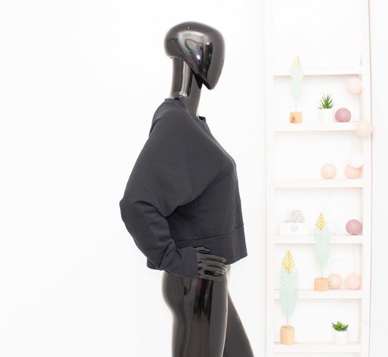 Nike оригинален дамски суичър черен пуловер с релефно лого S