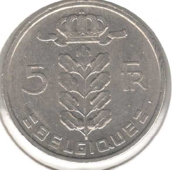 Belgium-5 Francs-1974-KM# 134-Baudouin I, French text